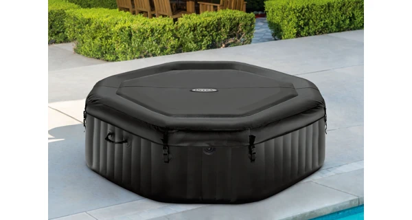 Vířivý bazén Pure Spa - Jet & Bubble Deluxe HWS 4 + Solární sprcha UNO 35 l hliníková s LED světlem