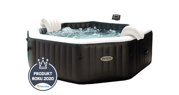 Vířivý bazén Pure Spa - Jet & Bubble Deluxe HWS 4 + Solární sprcha UNO 35 l hliníková s LED světlem