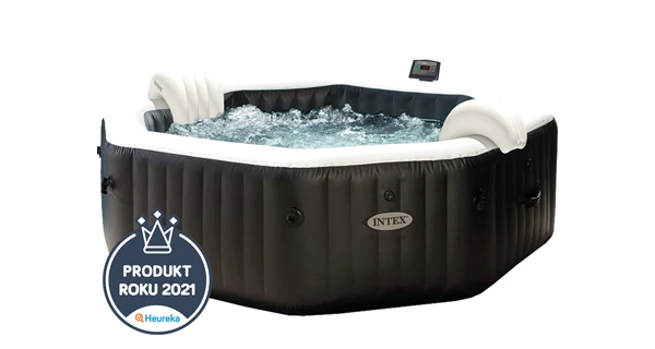 Vířivý bazén Pure Spa - Jet & Bubble Deluxe HWS 4 + Solární sprcha UNO 35 l hliníková s LED světlem