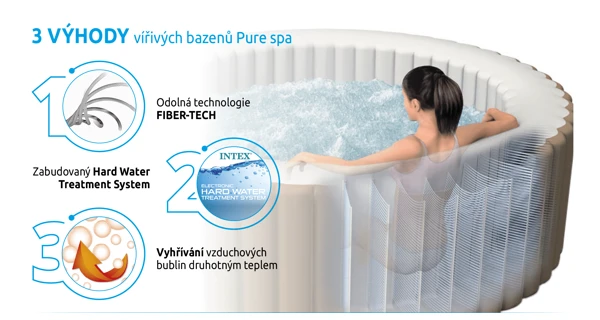 Vířivý bazén Pure Spa - Jet & Bubble Deluxe HWS 4 + výhodná sada příslušenství