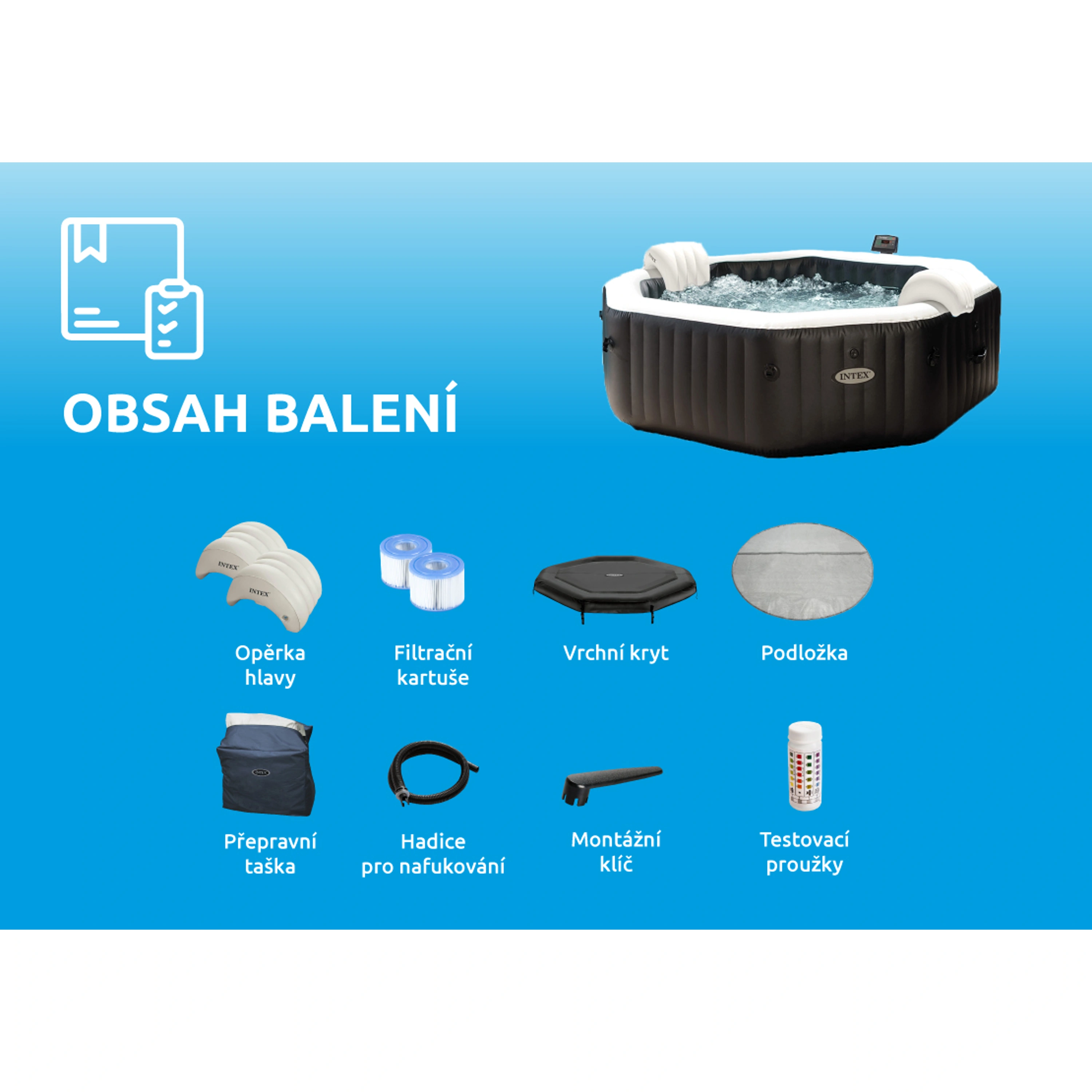 Intex 28462 PureSpa Jet & Bubble Deluxe Octagon Obrázek