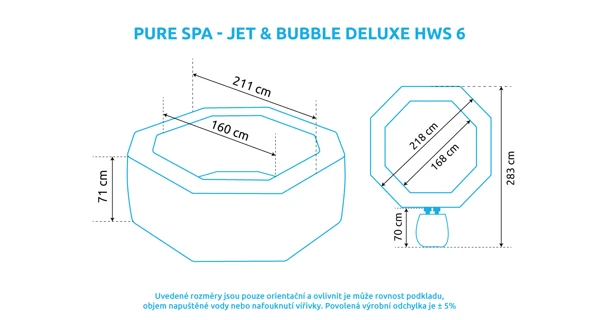 Vířivý bazén Pure Spa - Jet & Bubble Deluxe HWS 6