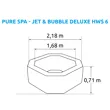 Vířivý bazén Pure Spa - Jet & Bubble Deluxe HWS 6 + Solární sprcha UNO 35 l hliníková s LED světlem
