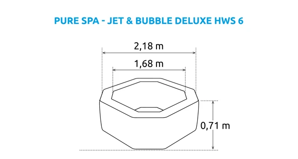 Vířivý bazén Pure Spa - Jet & Bubble Deluxe HWS 6 + výhodná sada příslušenství