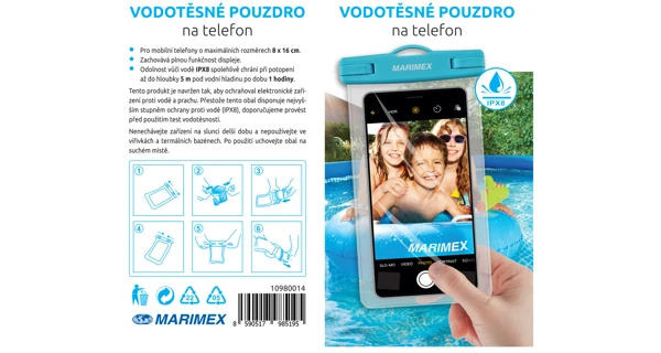 Voděodolný obal na mobil