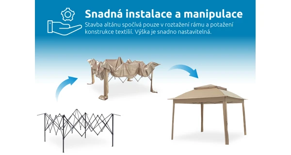 Zahradní altán Marimex Vista 3x3 m - béžový