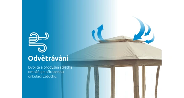 Zahradní altán Marimex Vista 3x3 m - béžový