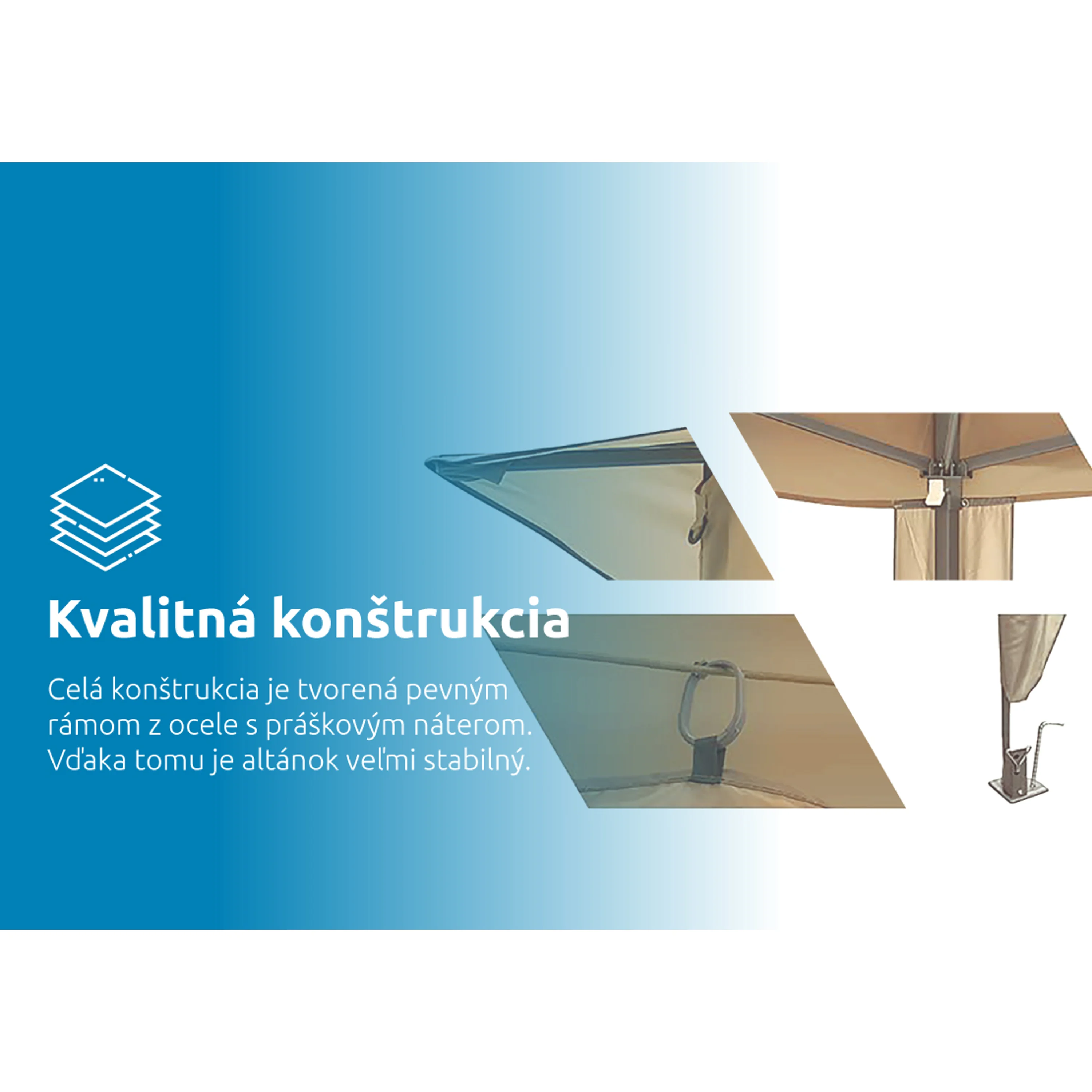 Marimex | Zahradní altán Marimex Vista 3x3 m - béžový | 10970574 Obrázek