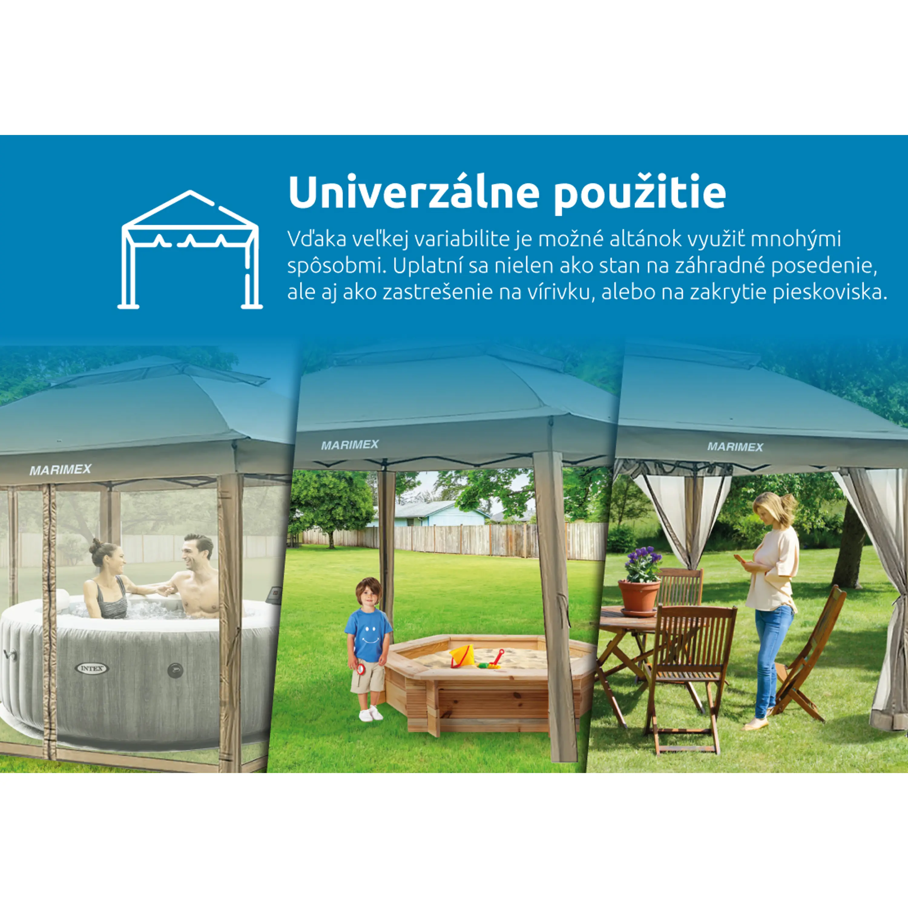 Marimex | Zahradní altán Marimex Vista 3x3 m - béžový | 10970574 Obrázek