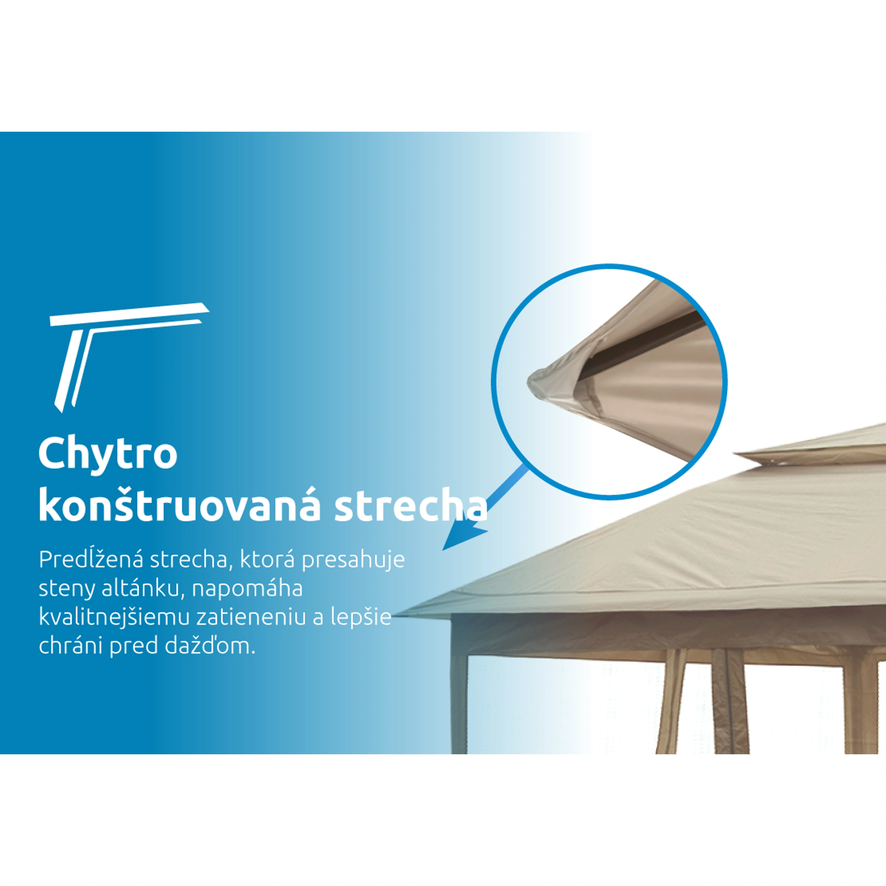 Marimex | Zahradní altán Marimex Vista 3x3 m - béžový | 10970574 Obrázek