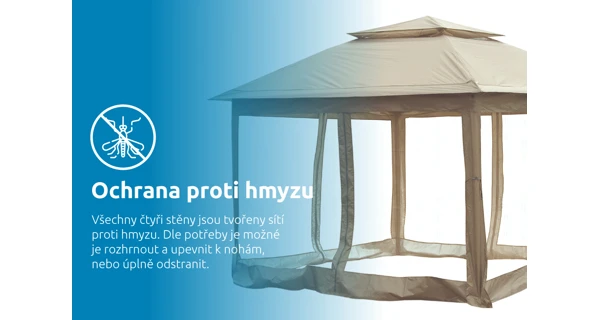 Zahradní altán Marimex Vista 3x3 m - béžový (poškozený obal)