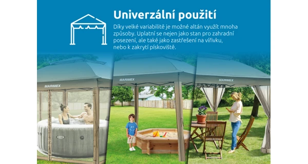 Zahradní altán Marimex Vista 3x3 m - béžový (poškozený obal)