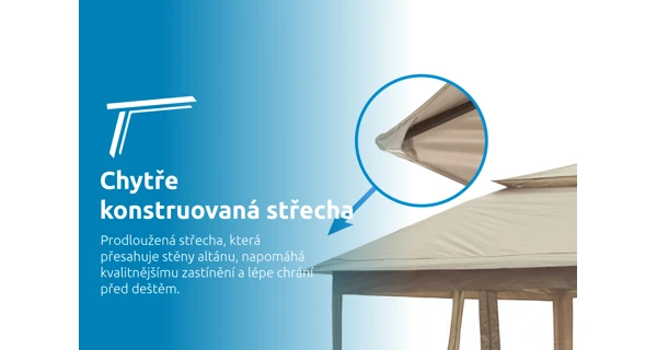 Zahradní altán Marimex Vista 3x3 m - béžový (poškozený obal)