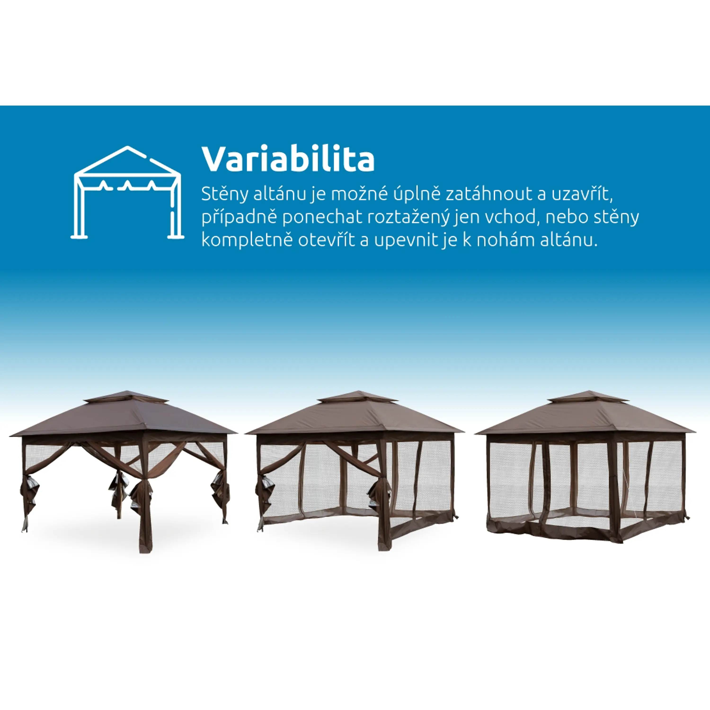 Marimex | Zahradní Altán Marimex Vista 3x3 m | 10970572 Obrázek