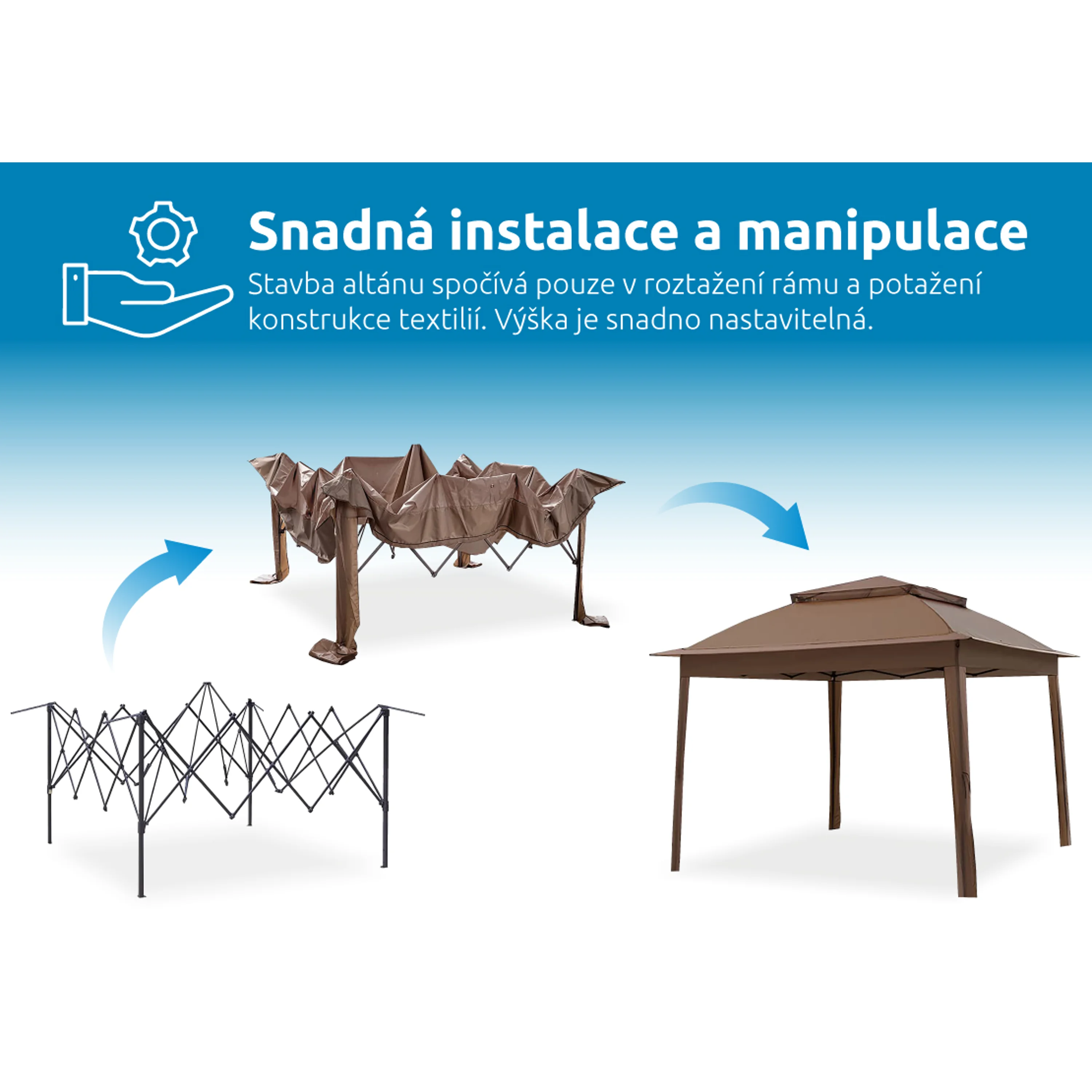 Marimex | Zahradní Altán Marimex Vista 3x3 m | 10970572 Obrázek