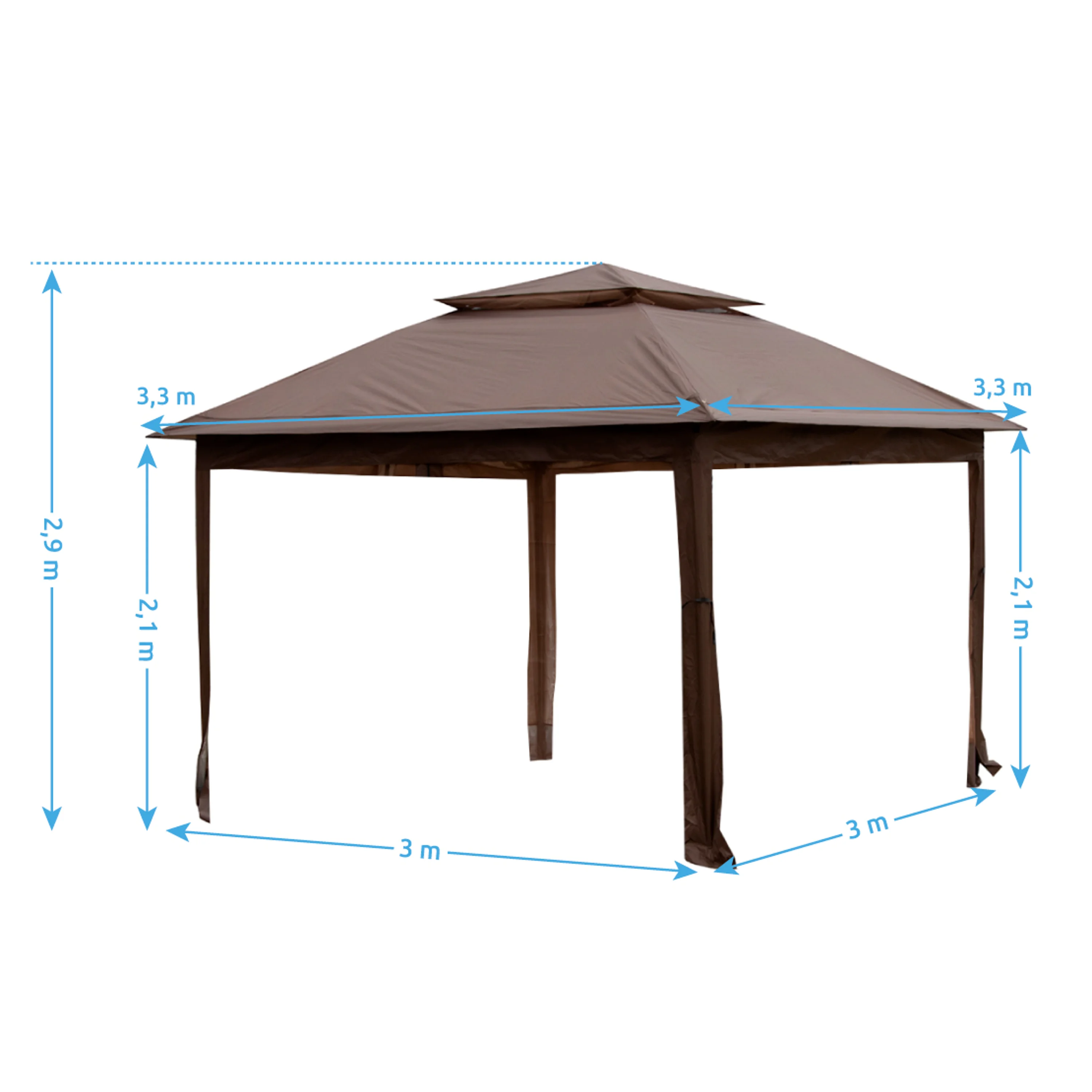 Marimex | Zahradní Altán Marimex Vista 3x3 m | 10970572 Obrázek