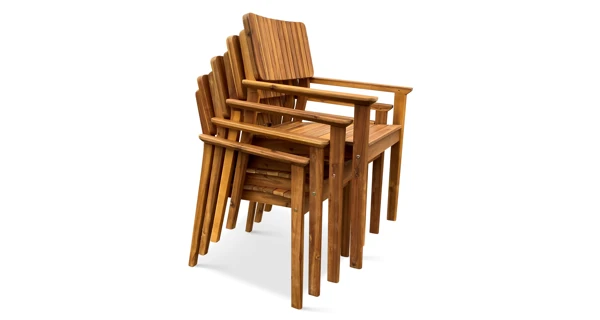 Zahradní křeslo Lucy - akácie, 2 ks