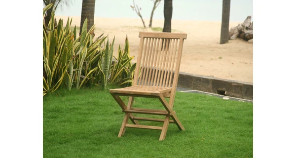 Zahradní skládací židle Clasic - teak, 2 ks