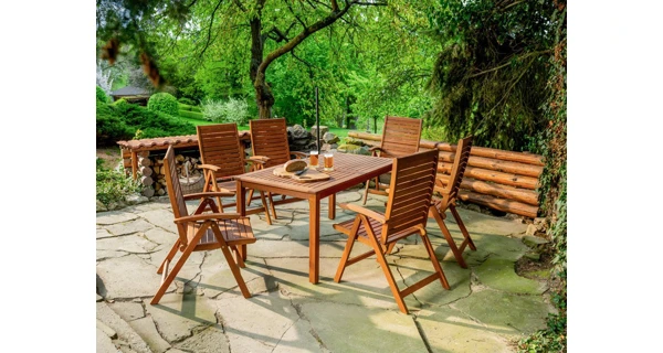 Zahradní stůl Orlando 150 x 82 cm + 4x polohovací křeslo Orlando