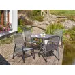 Zahradní stůl Tavio 160 cm + 4x pevné křeslo Savoy Basic