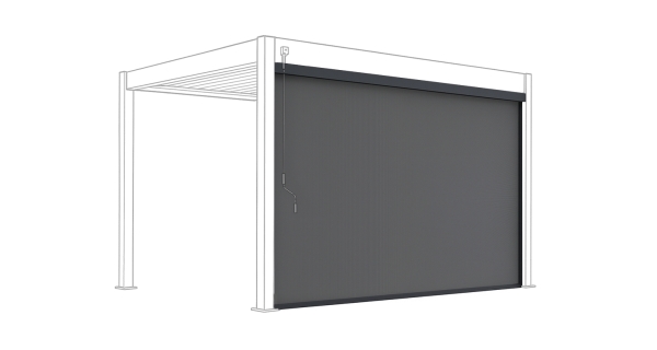 Zástěna 2,65 m pro bioklimatickou pergolu, tmavě šedá