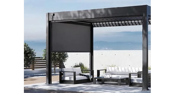 Zástěna 3,6 m pro bioklimatickou pergolu, tmavě šedá