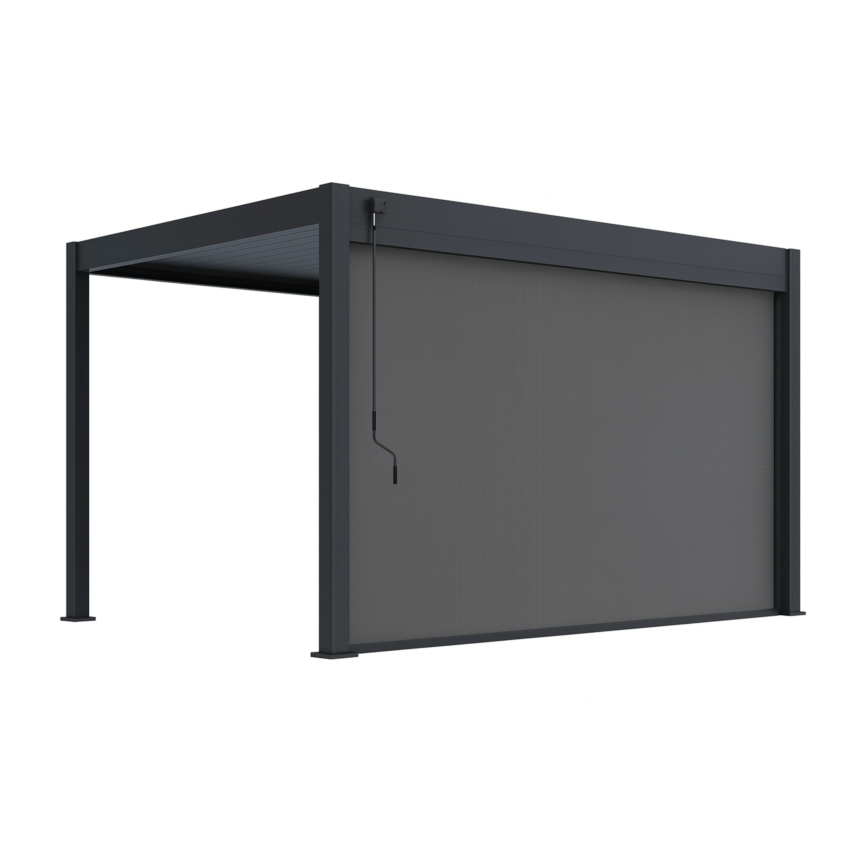 Zástěna 3 m pro bioklimatickou pergolu Rojaplast Tmavě šedá Obrázek