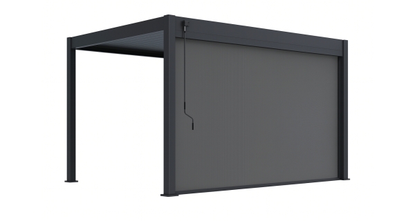 Zástěna 4 m pro bioklimatickou pergolu, tmavě šedá