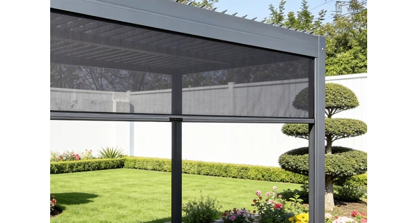 Zástěna Marimex 3 m pro bioklimatickou pergolu, tmavě šedá