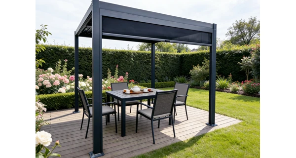 Zástěna Marimex 3 m pro bioklimatickou pergolu, tmavě šedá