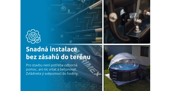 Zastřešení Marimex Pool House Control - 3,66 m pro bazény s ocelovou stěnou
