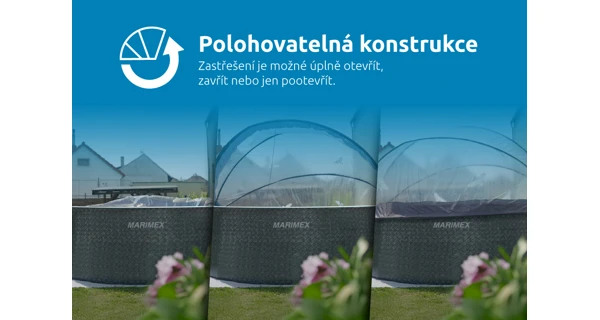 Zastřešení Marimex Pool House Control - 3,66 m pro bazény s ocelovou stěnou