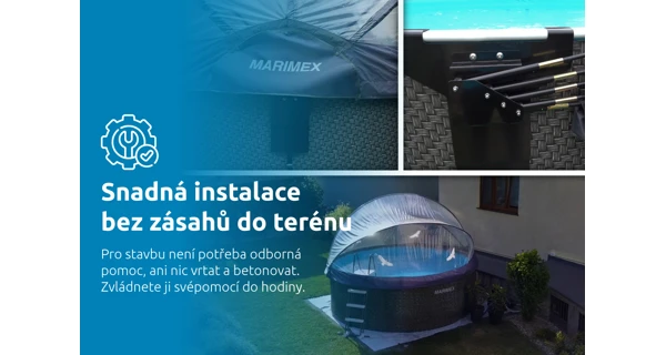 Zastřešení Marimex Pool House Control - 4,57 m pro bazény s ocelovou stěnou