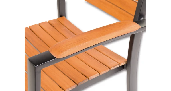 Židle zahradní Istria - hliník/dřevo