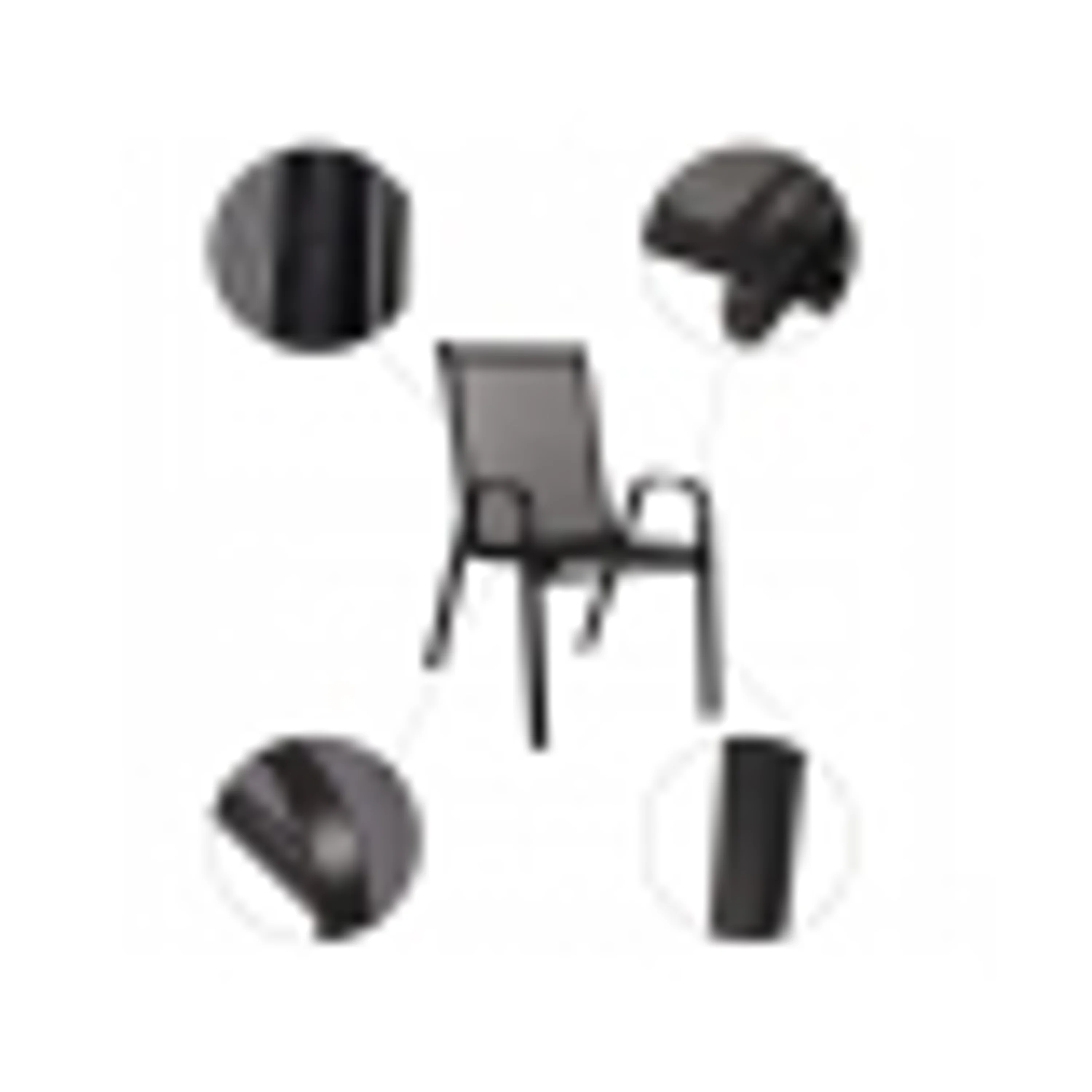 Marimex | Židle zahradní RAMADA černá 4ks kov | 11640615 Obrázek